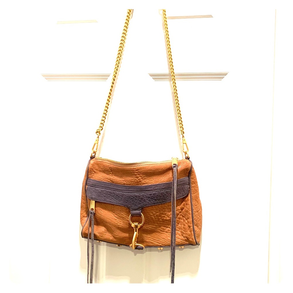 Rebecca Minkoff Brown and Navy Satchel